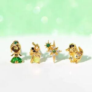 Disney’s Princess and the Frog Stud Earrings Set - Gold